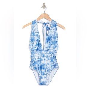 Nicole Miller Convertible One-Piece Swimsuit Tie Dye Bathing Suit